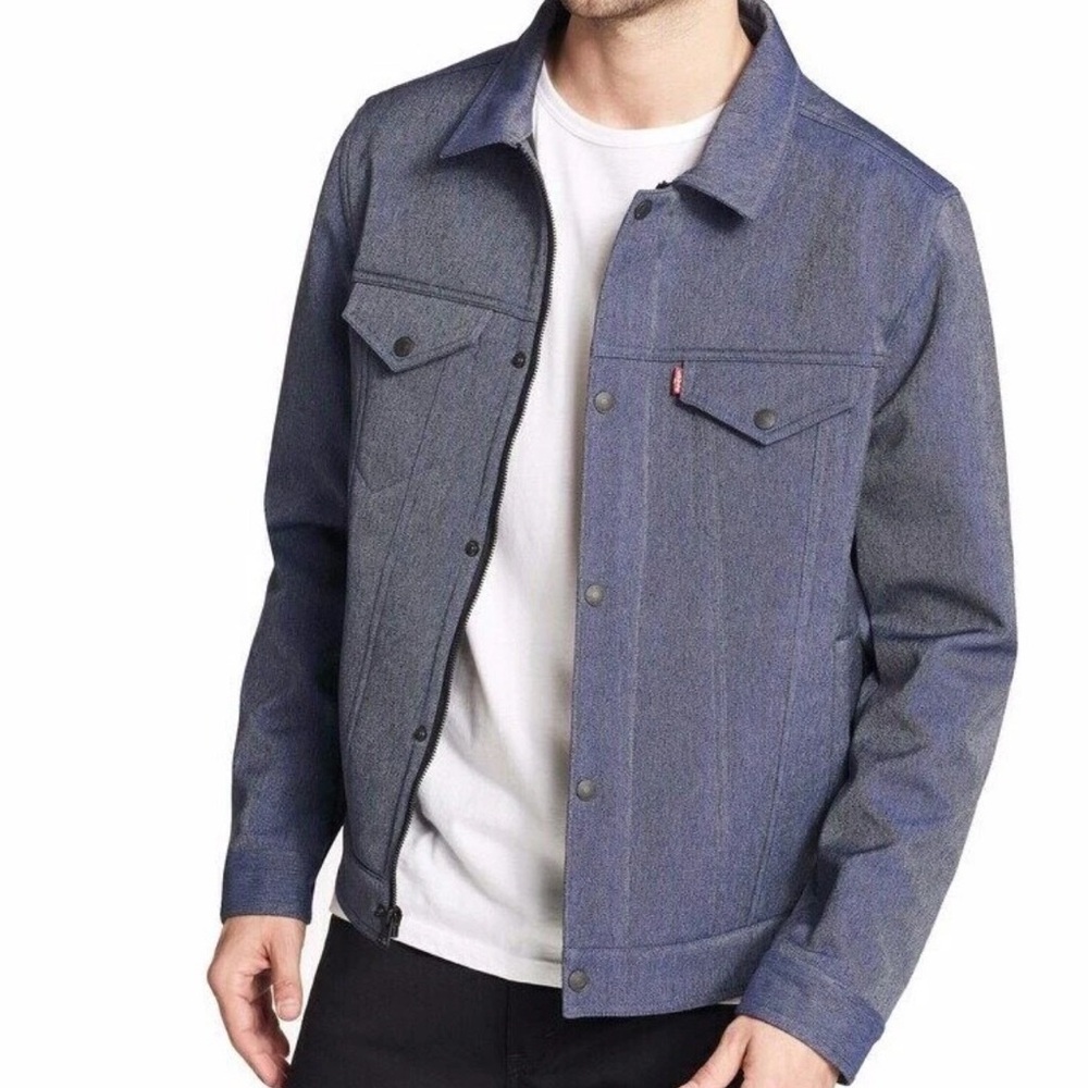 Levi's Classic Blue Trucker Jacket Softshell New With Tags XL